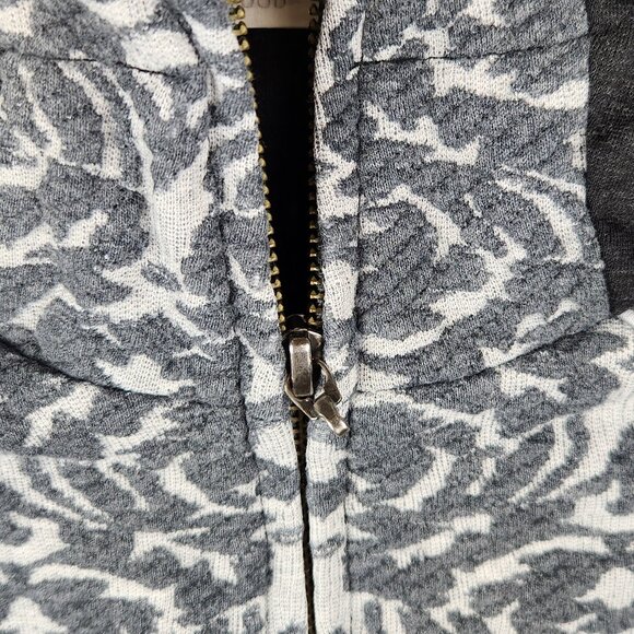 Anthropologie Pure + Good Colorblock Zip Hooded Sweatshirt sz XS? Flawed - Picture 8 of 8